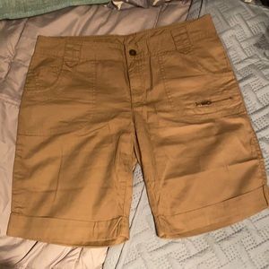 Faded glory Bermuda shorts.  tan size 4